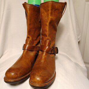 Frye Brown Leather Mid‑calf Boots – Women’s Size 10